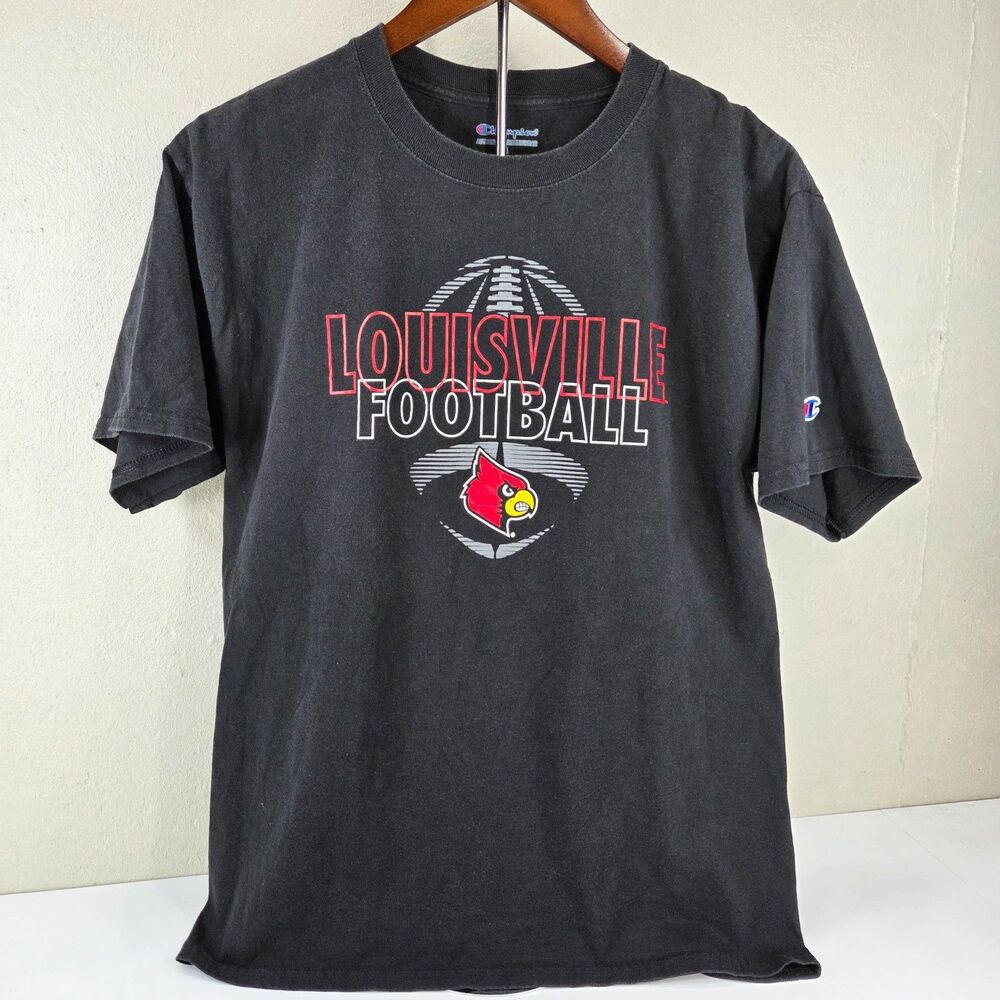 Champion Louisville Cardinals Football Graphic T-Shirt Sz M